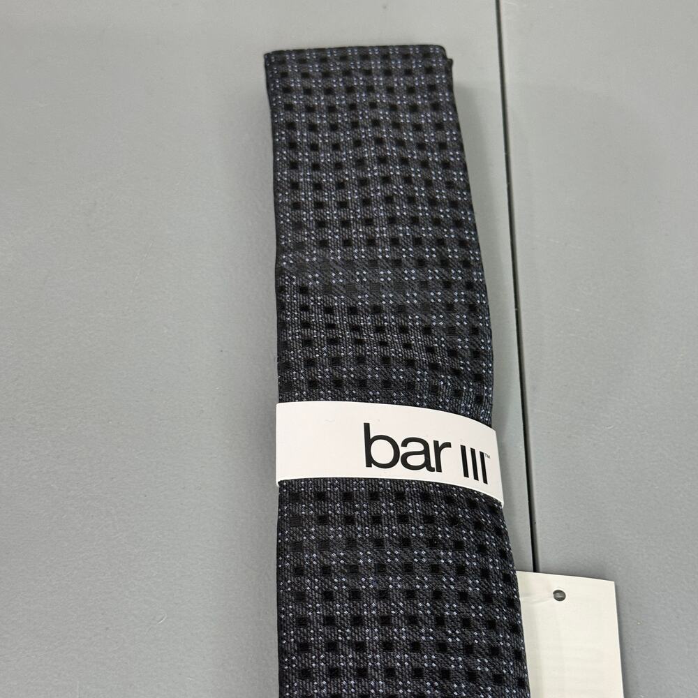 Barr III Mens Tie Nitro Heat Black Silk Blend New With Tags